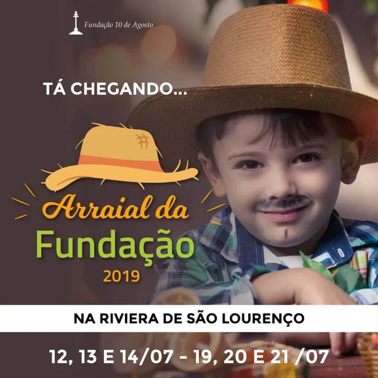 garotinho com roupa de São João para o arraial da fundação no Riviera Shopping em Bertioga