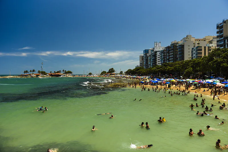 Praia Castanheiras em Guarapari no Espirito Santo